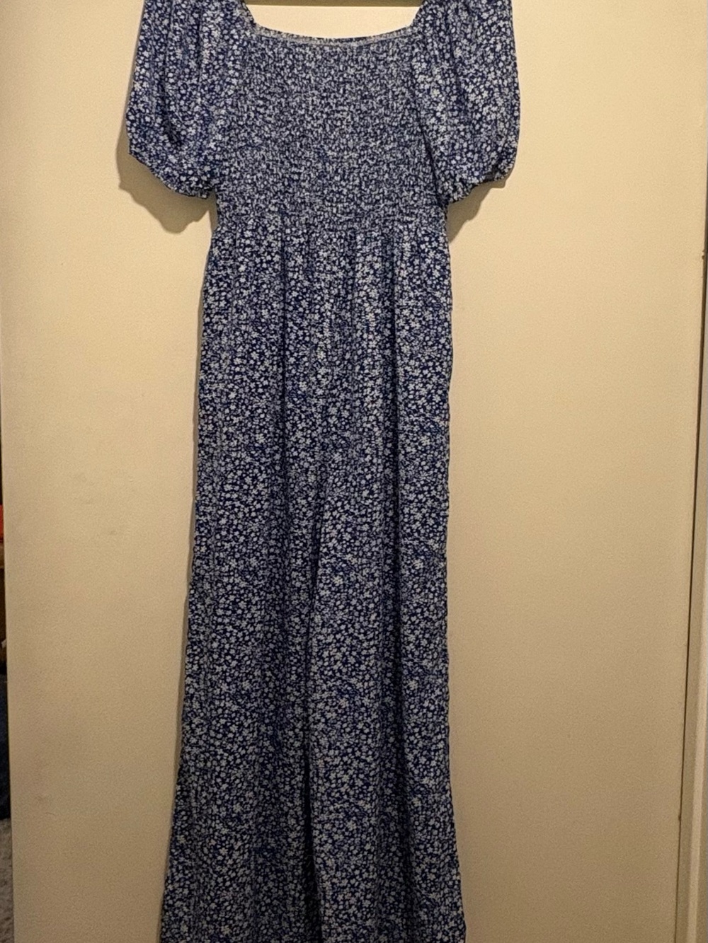 Women’s Large Blue Floral Jumpsuit